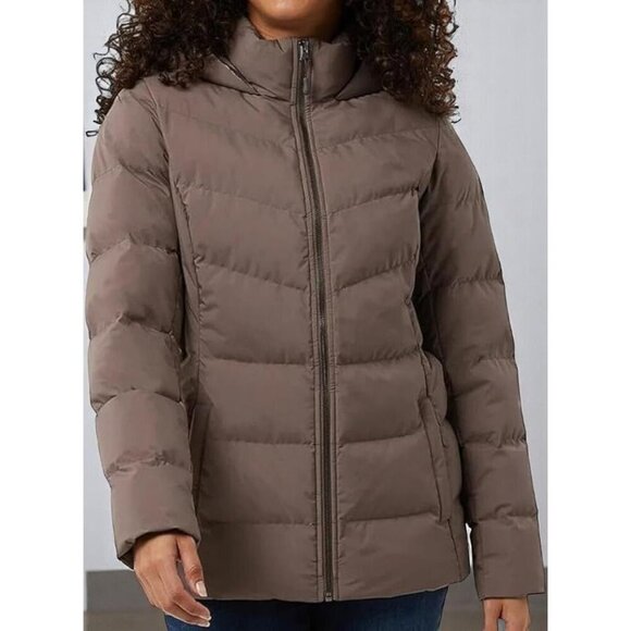 32 Degrees Womens Hooded Quilted Winter Jacket With Pockets Medium Purple NEW - Picture 1 of 9